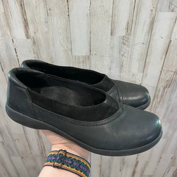 Abeo Etta Womens Black Leather 3D Customized Orthotics Core Shoes Loafers sz 7 - Picture 1 of 6